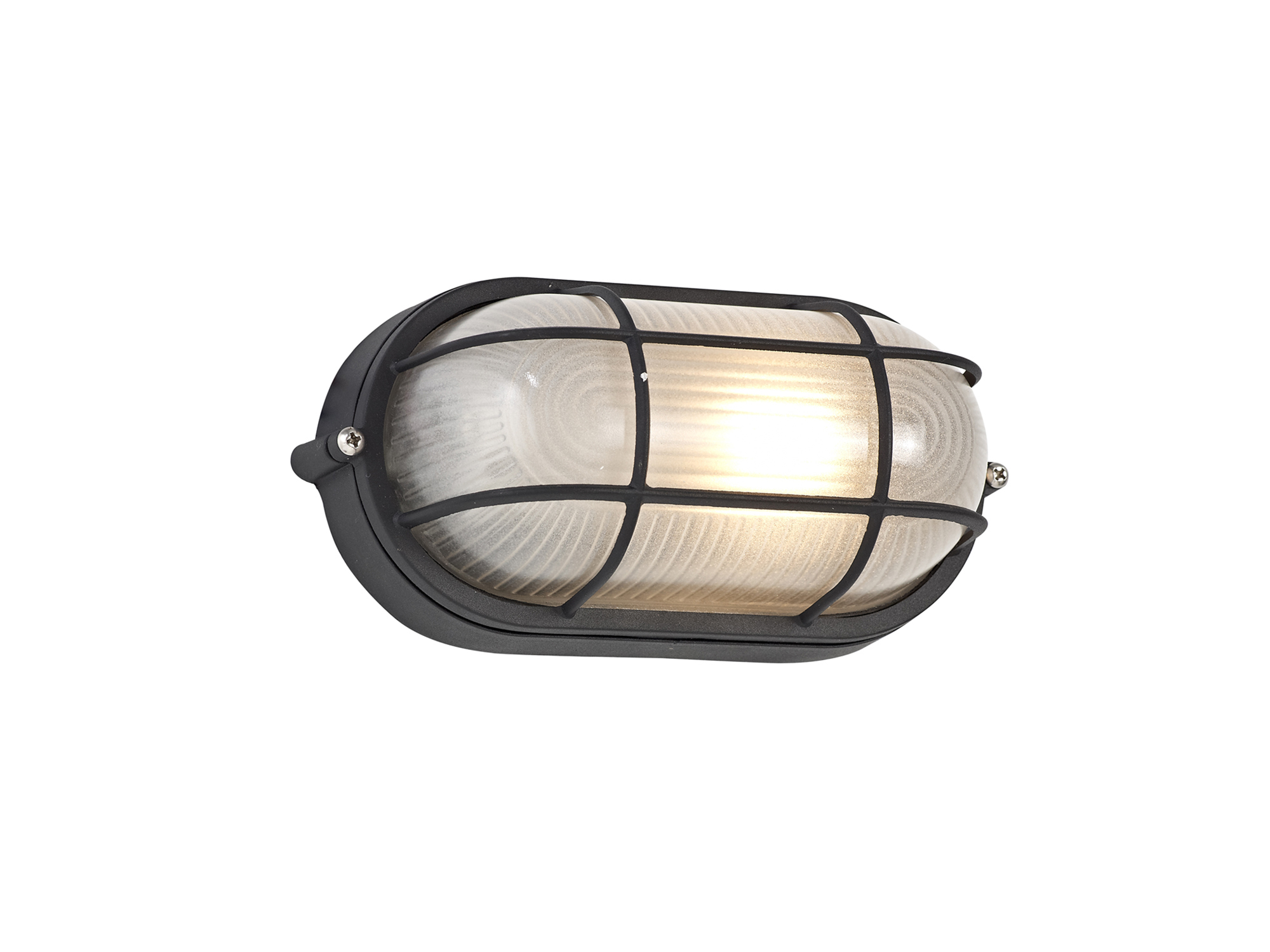D0480  Avon Oval Wall Lamp 1 Light IP44 Outdoor Black